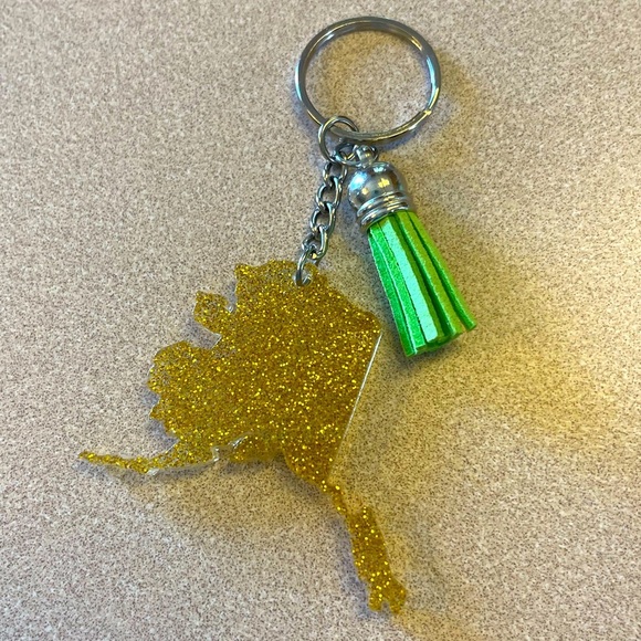 Hand Crafted Other - Handmade U.S. State Keychain - Alaska